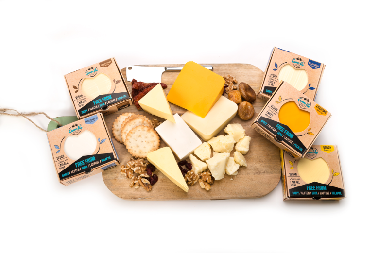 Vegan Dairy-free Plant Based Diet Wine Board with mixed flavour Cheeses