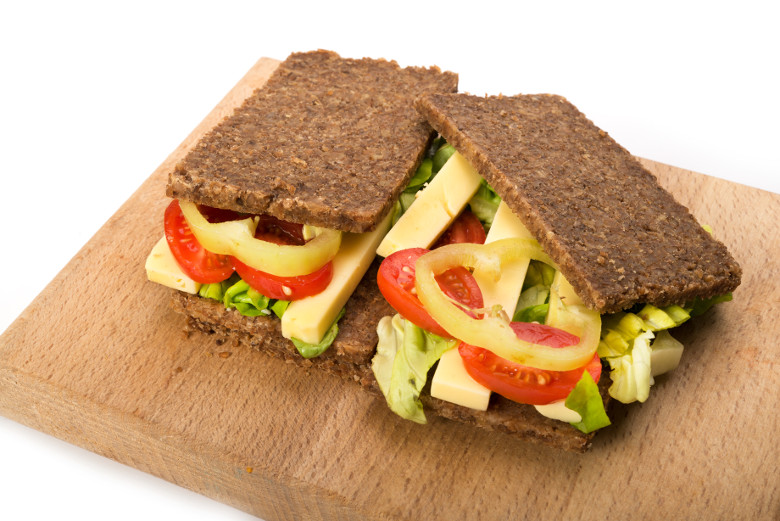 Vegan Dairy-free Plant Based Diet Sandwich with Gouda Flavour Cheese