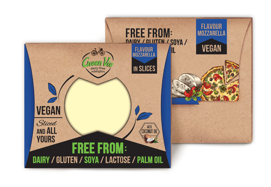 Vegan Dairy-Free Mozzarella cheese flavour package slices 100g and 200g